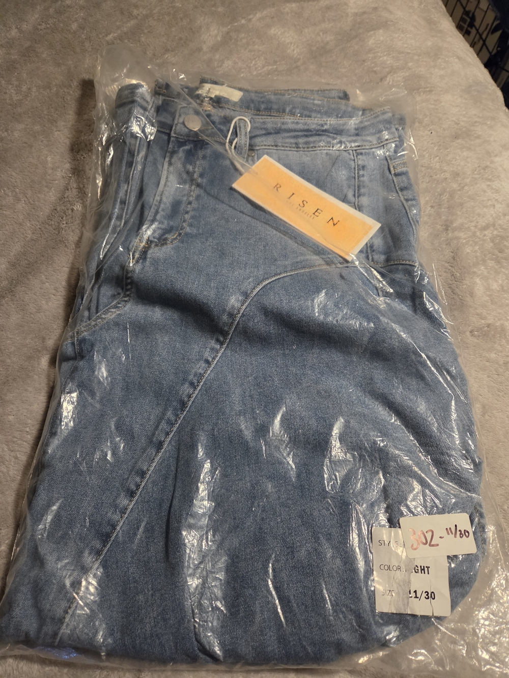 Women’s Blue Denim Asymmetric Cut-Out Jeans - Picture 4 of 4